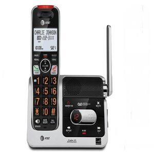 AT&T BL102 Cordless Phone for Home With Answering Machine, Call Blocking,
